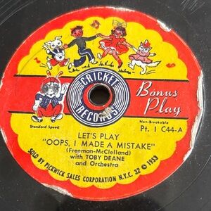 Oops, I Made a Mistake , Let’s play ,Cricket Records Vinyl Record